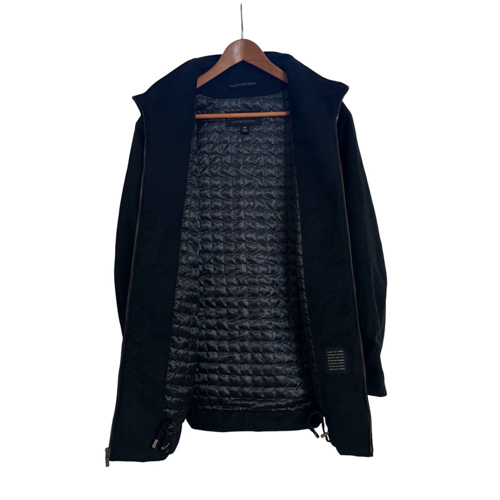 London Fog Limited Edition Black All Weather Faux Suede Quilted Jacket Women 1X - Picture 3 of 16